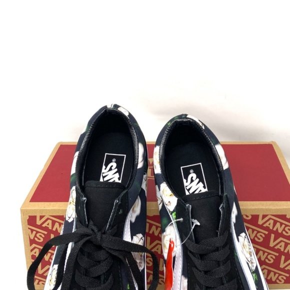 VANS Old Skool Floral Shoes Casual Canvas Suede Black Sneakers Men’s VN0A38G1VRK - Picture 9 of 11